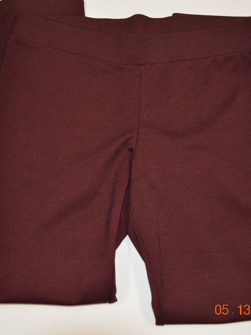 White House Black Market Burgundy Pull-On Jeggings Stretch Women's Large